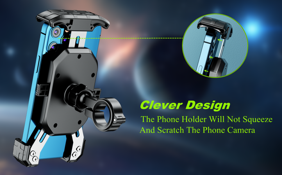 360 rotation motorcycle phone holder