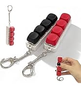 2 Pack Leather Feel Keyboard Fidget Toy – Crisp Sound,Stress Relief Fidget Clicker Keychain,Satis...
