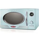 Nostalgia Retro Countertop Microwave Oven, 0.9 Cu. Ft. 800-Watts with LED Digital Display, Child ...
