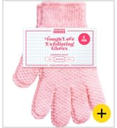 Handmade Heroes Tough Love Exfoliating Gloves – 2pc Reusable Body Washcloth Mitt Spa Shower Bath
