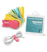 Kanemc Magnetic Cable Organizer For Cords, Cord Wrap Silicone Zip Ties Twist Ties Magnet Strap Fo...