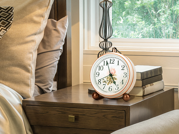 table clocks for living room decor, vintage clock, small clocks battery operated