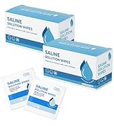 Saline Wipes for Piercing Aftercare, Disposable Saline Solution Cleaner Wipe Individually Wrapped...