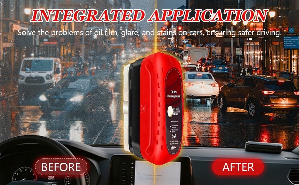 oil film cleaning brush for car windows