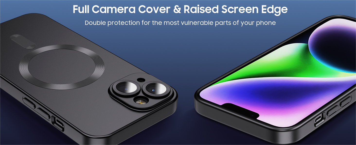 Iphone 15 case with camera cover