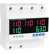 KNMIPJD Automatic Transfer Switch, 63A, Automatic Switching Between Mains, Generator and Inverter...