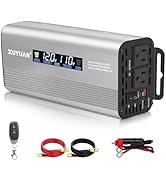 500W Pure Sine Wave Inverter,12V/24V Auto-Detect, 50Hz/60Hz Switchable, LCD Display, Type-C Fast ...