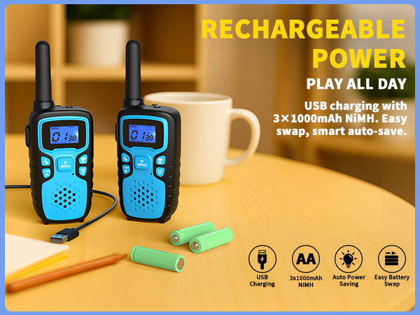walkie talkies for kids rechargeable