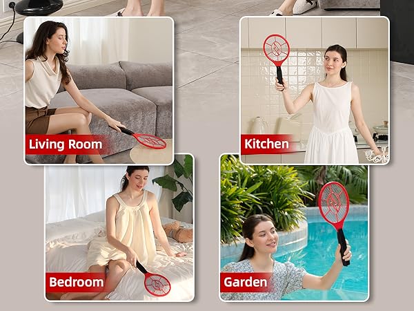 Electric Fly Swatter 2 Pack (Red &amp;amp; Blue)