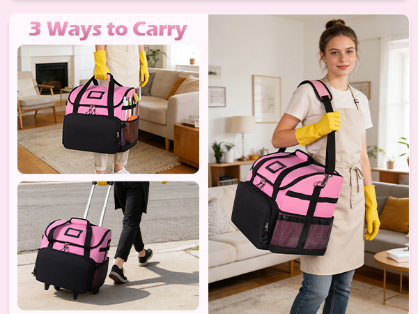 Rolling Cleaning Caddy Bag