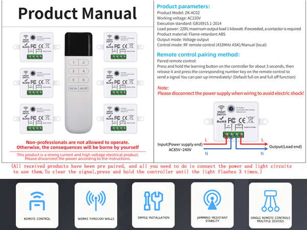 Wireless Light Switch System