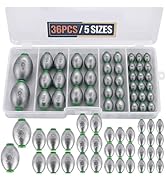 Hfuiqau 36pc or 52pc Egg Weights Kit – Slip Sinkers Assortment 1/8oz–1oz, Options, Fishing Weight...