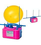 QIPUMP Balloon Pump Electric,110V 600W Balloon Blower Inflator Dual Nozzle Air Pump Balloons Infl...