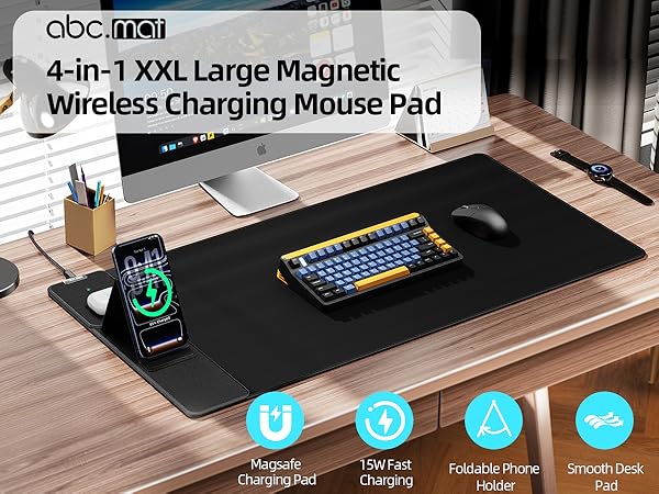 wireless charging mouse pad