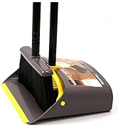 Broom and Dustpan/Broom with Dustpan Combo Set,Standing Dustpan Dust Pan with Long Handle 40"/52"...
