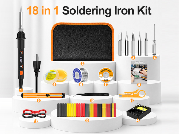 Soldering Iron Kit 80W LED Adjustable