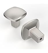 KNOKLOCK 10 Pack Kitchen Cabinet Knob Brushed Satin Nickel Square Dresser Knobs Drawer Knobs Kitc...