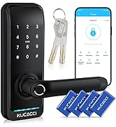 Smart Lock, Kucacci Fingerprint Smart Door Lock, Keyless Entry Door Locks with Keypad, Smart Lock...