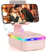 JTEMAN Gifts for Men Women,Cell Phone Stand with Bluetooth Speaker and LED Light,Cool Tech Gadget...