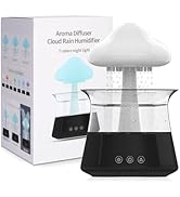 Cloud Rain Humidifiers for Bedroom &amp; Large Room - Essential Oil Diffuser with 7 Colors LED Lights...