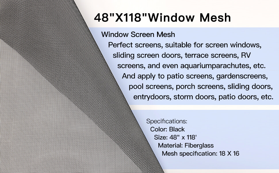 Window screen advantages