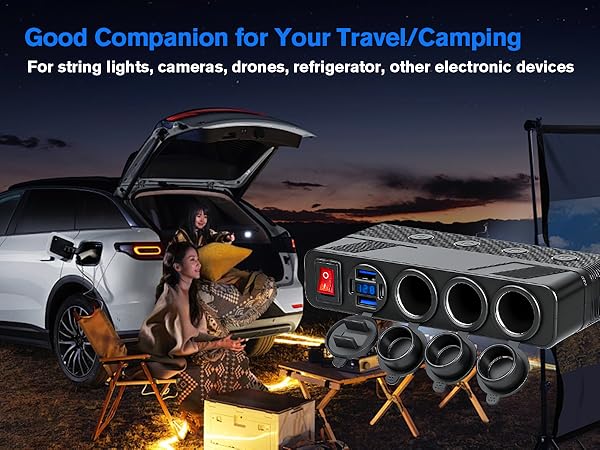 12v cigarette lighter socket cigarette lighter splitter car charger adapter 12v usb c outlet 