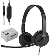 Ladont Bulk Headset with Microphone for Classroom School (10 Pack),Noise Cancelling Computer Head...