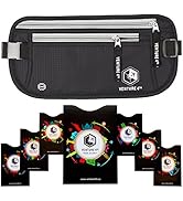 Slim Minimalist Design RFID Money Belt with RFID Blocking Sleeves, for Men and Women – Ideal for ...