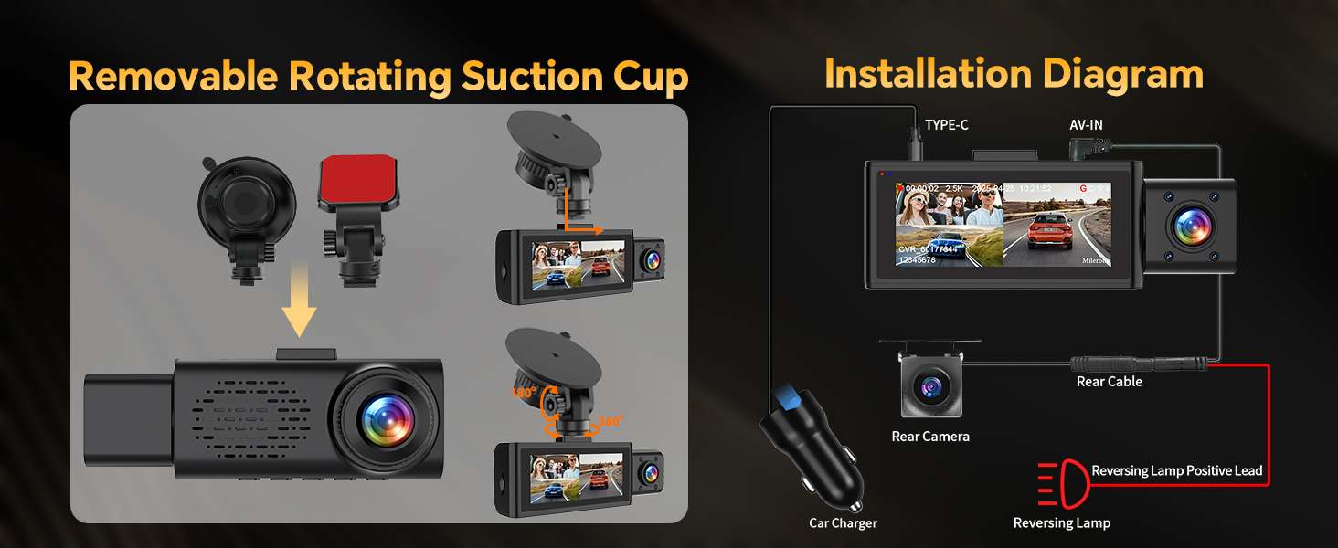 dash cam front rear