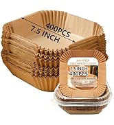 UBeesize 6.3 Inch Air Fryer Paper Liners,400 PCS Parchment Paper, Air Fryer Disposable Paper Line...