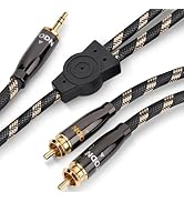 TODN RCA to 3.5mm Audio Cable for Audiophile with OCC-Core, Dual Shielded Aux to RCA Cable for Sm...