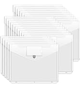 Forvencer Binder Pocket, 24 Pack Super Heavyweight Poly Binder Pocket with Hook and Loop Fastener...