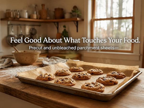 Non-Stick Parchment Sheets for Effortless Everyday Cooking