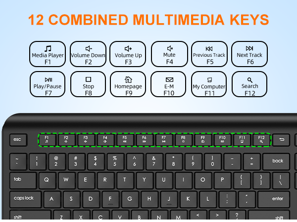 keyboard for laptop black teclado best set soft touch quiet keyboard mouse wireless compact