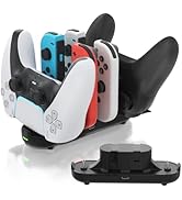 Switch Controller Charger for Nintendo Joy con Charging, Switch Charging Dock, 6 in 1 Switch Cont...