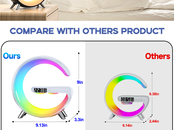 alarm clock with phone charger