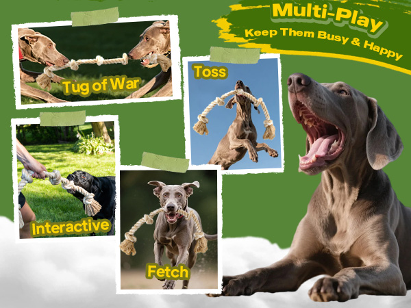 natural cotton dog rope toys