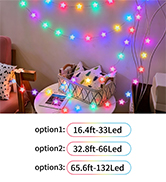 Super RGB Smart Star String Lights 16.4Ft, Color Changing LED Fairy Lights with Remote &amp; APP Cont...