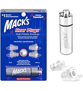 Mack's High Fidelity Ear Plugs for Concerts, Musicians, Motorcycles, Noise Sensitivity - 1 Pair (...