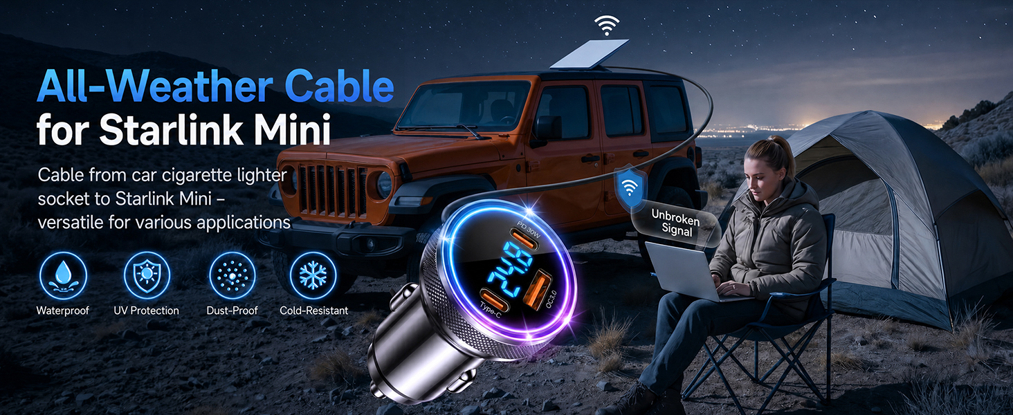 starlink mini car adapter