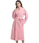 PJGGZ Women's Shawl Collar Bathrobe, Soft Long Towel Robes for Women - Super Absorbent Quick Dry ...