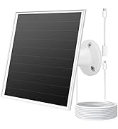 6W Solar Panel for Outdoor Security Camera with Micro USB &amp; USB-C Port, Solar Panel Charger for B...
