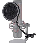 QuadCast Pop Filter - Metal Windscreen For HyperX QuadCast Microphone ( 4 Inch 3 Layers ), Profes...