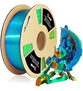LOVOON PLA 3D Printing Filament 1.75MM Silk tricolors, Color Change by Angle Multicolor pla filam...