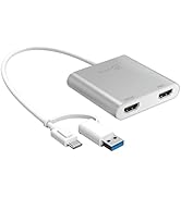 j5create USB-C to Dual HDMI Multi-Monitor Adapter with USB Type-A convertor | 4K + 2K | Compatibl...