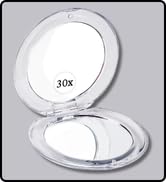 30X Round Compact Mirror