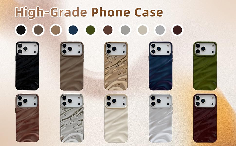 Caseative Water Ripple Pattern Curly Wave Shape Soft Compatible with iPhone Case