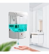Touchless Automatic Hand Sanitizer Dispenser, Gel Wall Mount Hands Free Soap Dispenser Mounted 70...