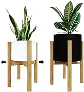 Blue Donuts Mid Century Plant Stands for Indoor Plants, Adjustable Plant Stand from 8 Inch to 12 ...