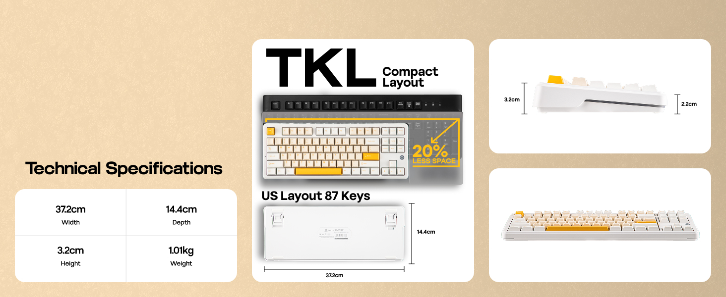 AK870 V2 White Yellow